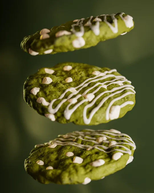 matcha-cookies — 3D food render